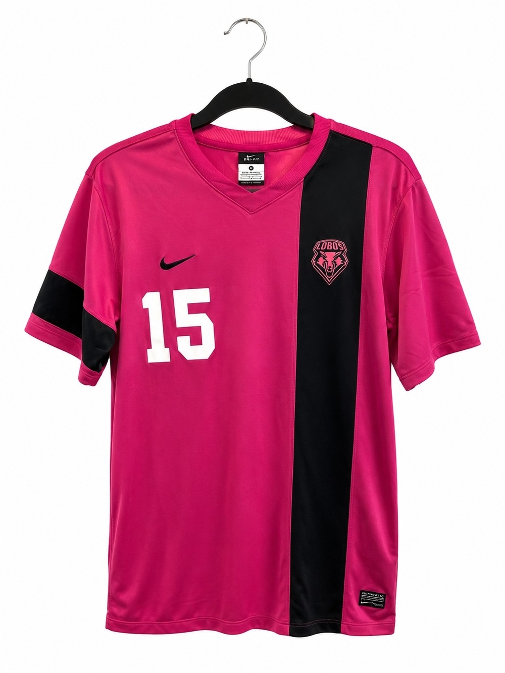 Nike Men’s Lobos #15 Soccer Jersey - Hot Pink & Black